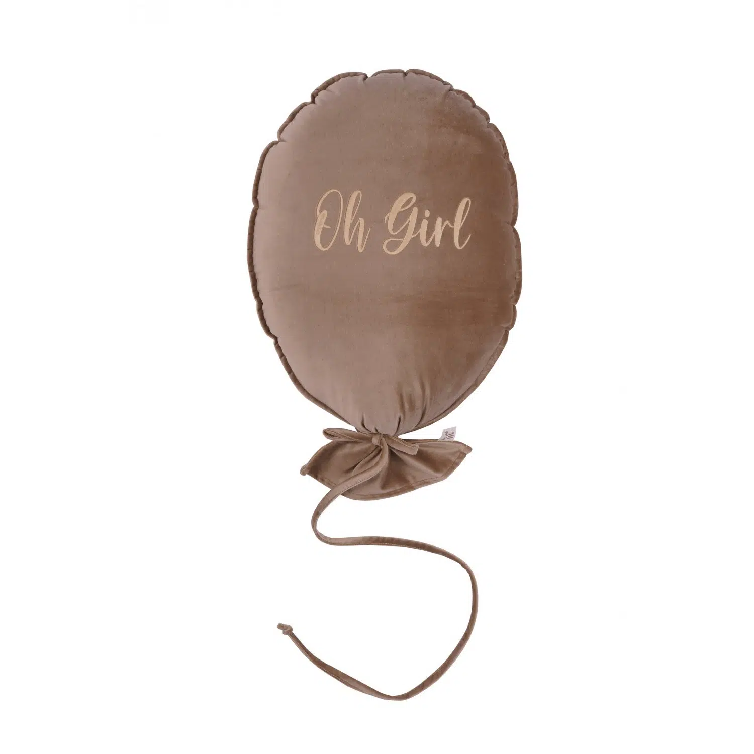 Ballonkissen "Oh Girl" Braun