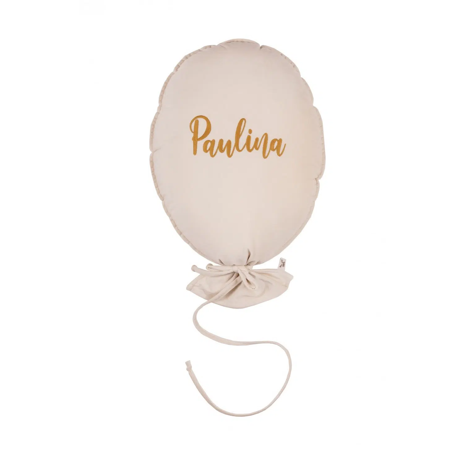 Ballonkissen "Name" Vanille