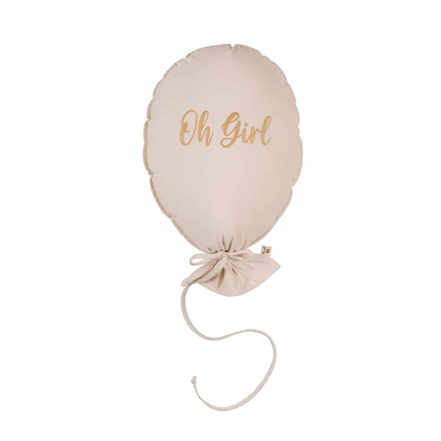 Ballonkissen "Oh Girl" Vanille