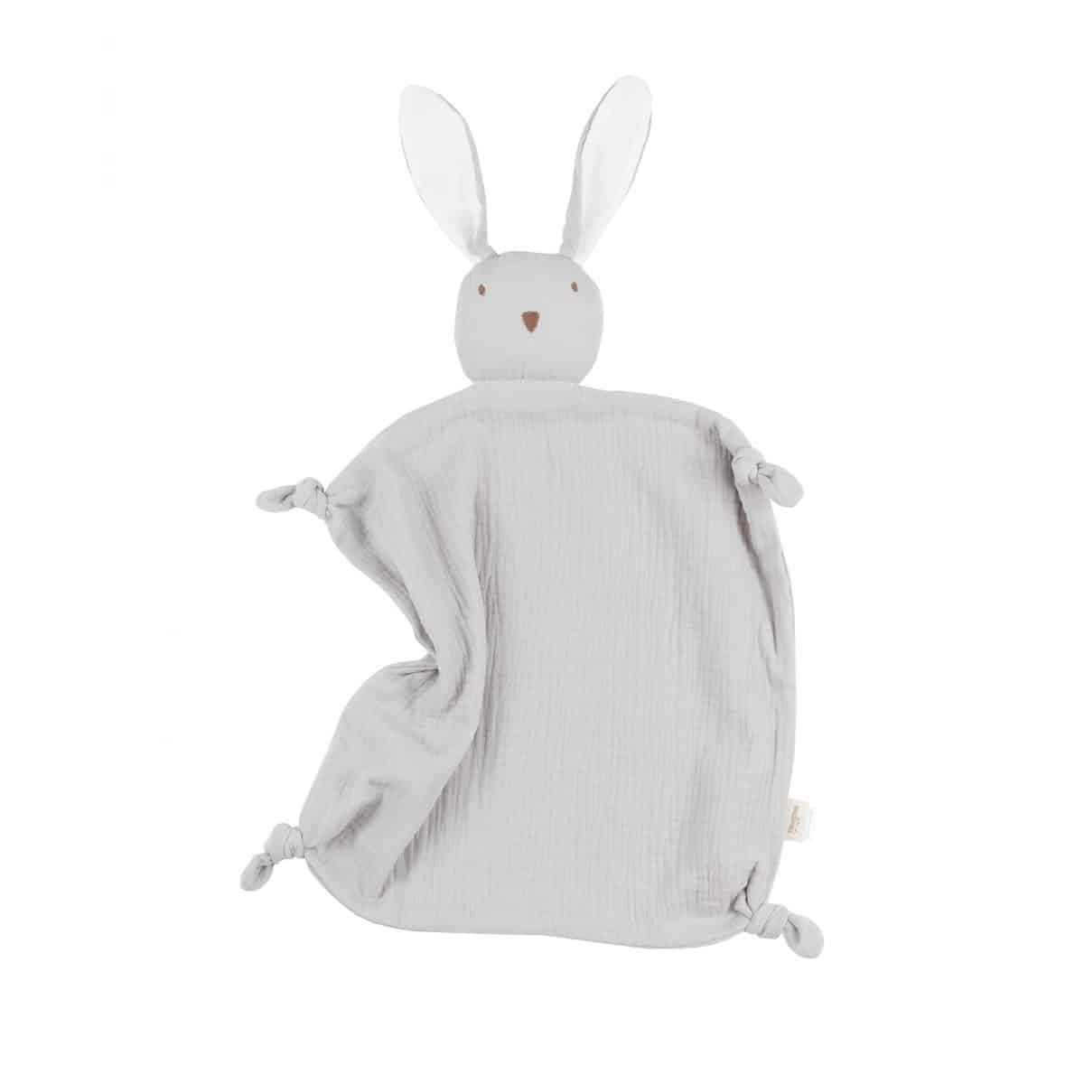 Kuscheltuch Hase, Grau