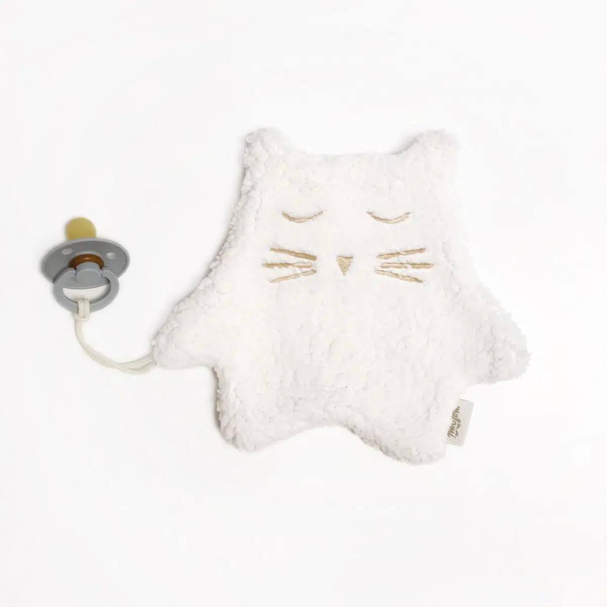 Malomi_Schnullerhalter_Katze_Weiss