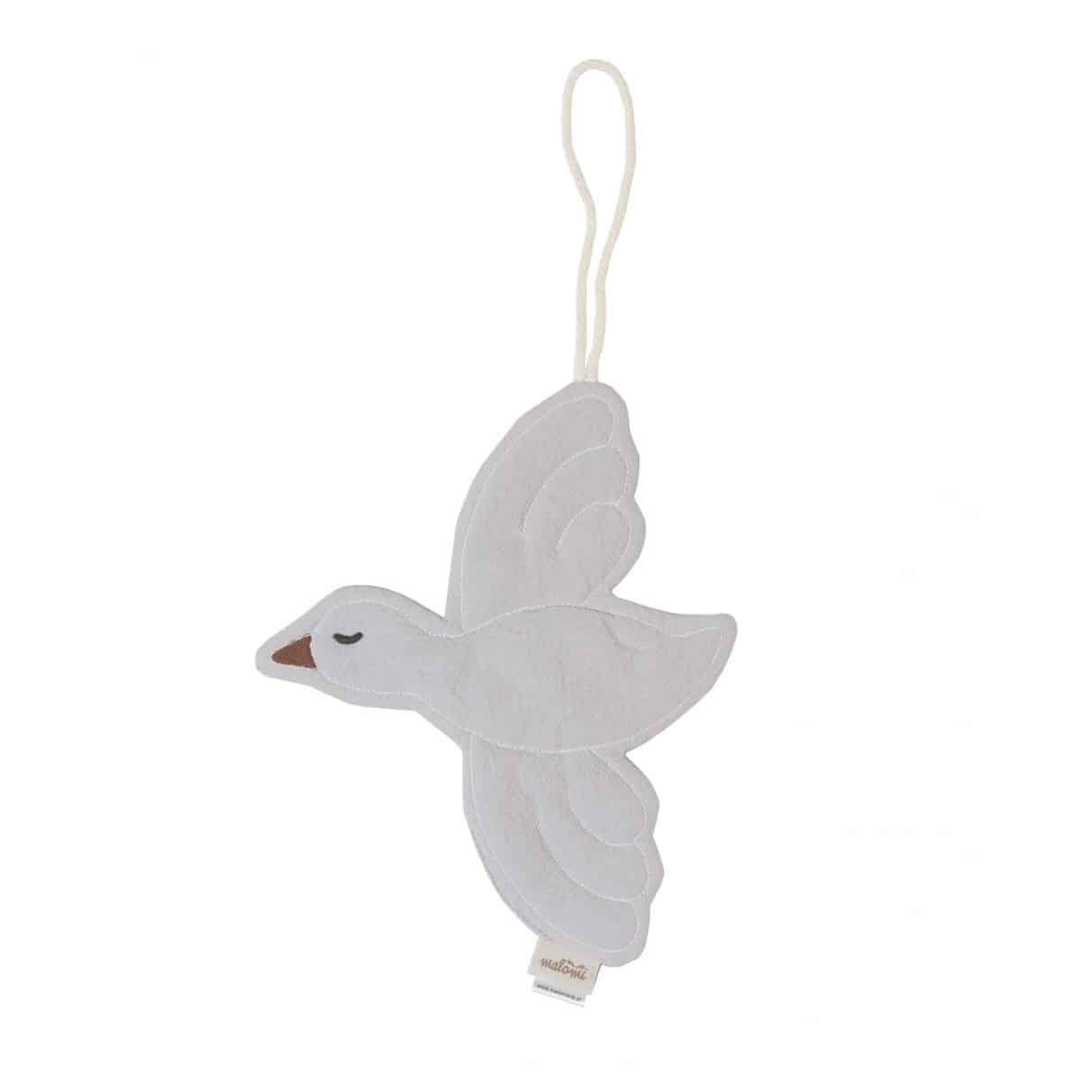 Schnullerhalter Vogel, Grau