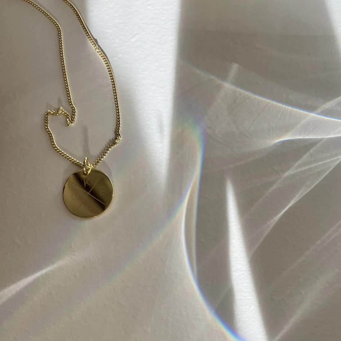 Kette "Grace" mit großem Plättchen, 4 Initialen