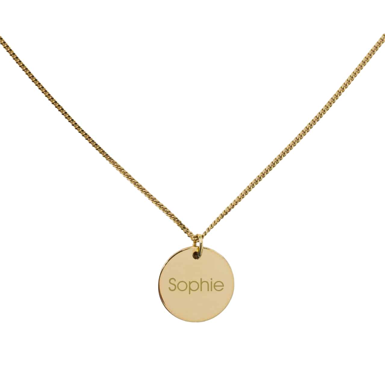 Kette "Grace" mit großem Plättchen, Name