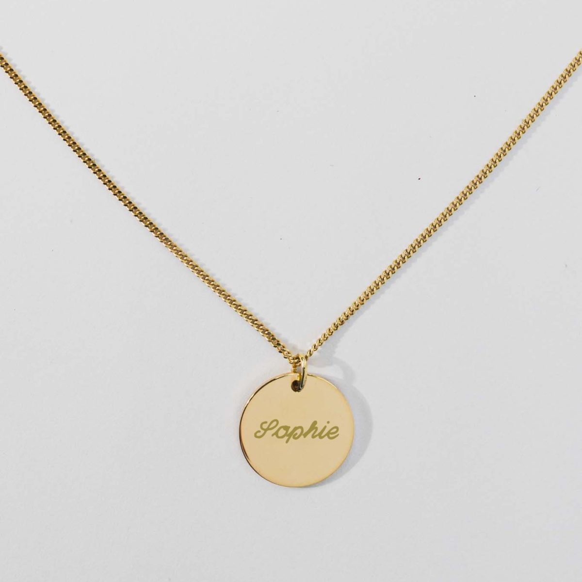 Kette "Grace" mit großem Plättchen, Name