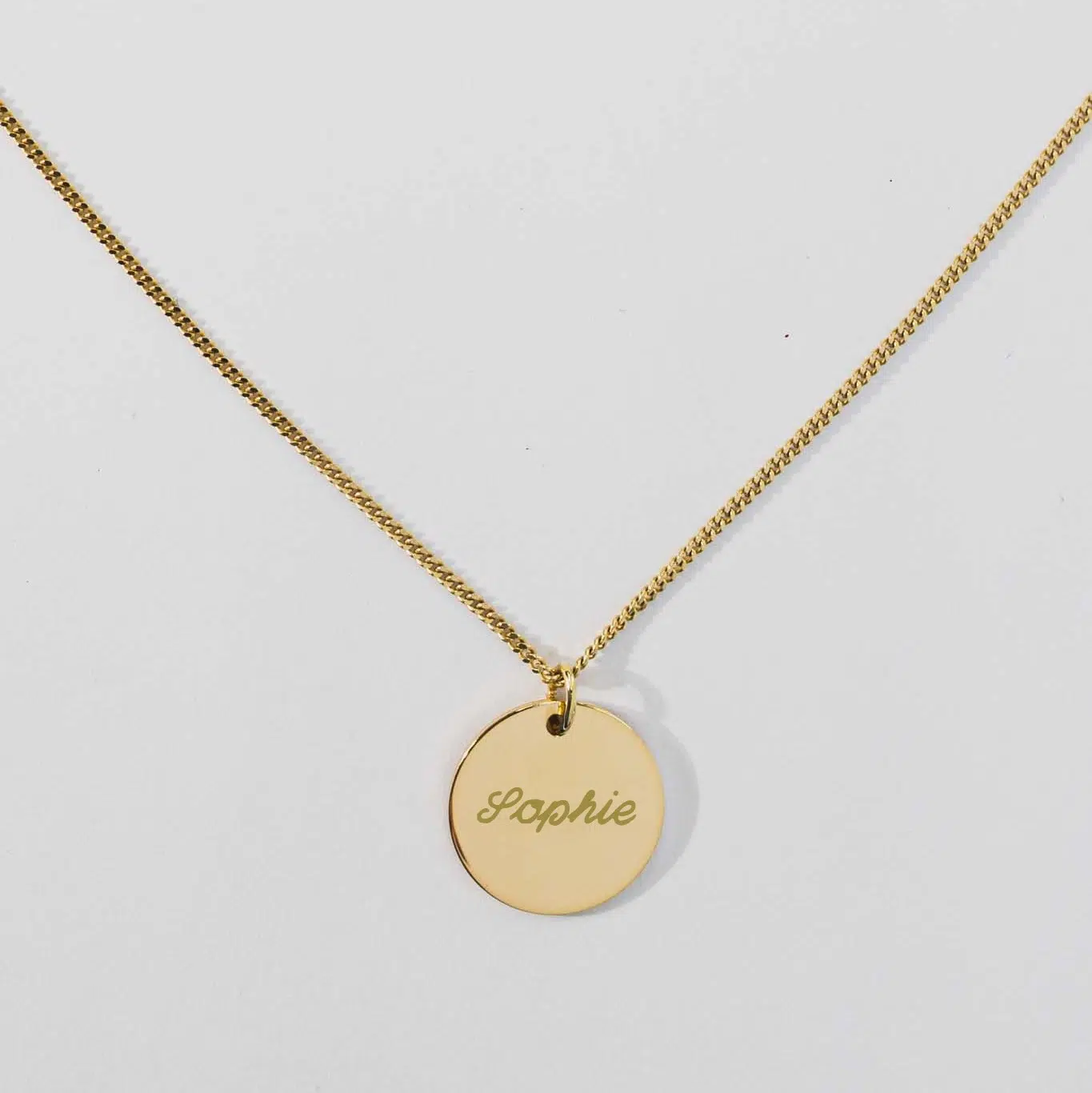 Kette "Grace" mit großem Plättchen, Name