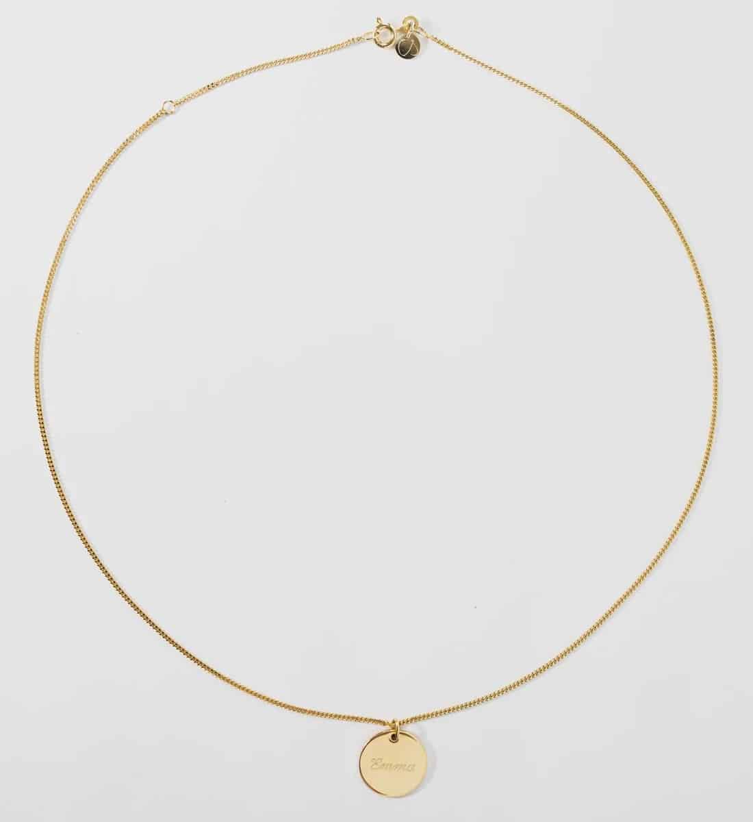Kette "Grace" mit großem Plättchen, Name
