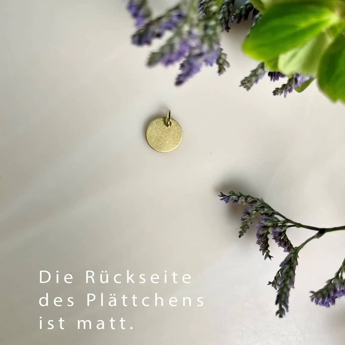 Kette "blooming Kind" mit Geburtsblume, Plättchen 10 mm