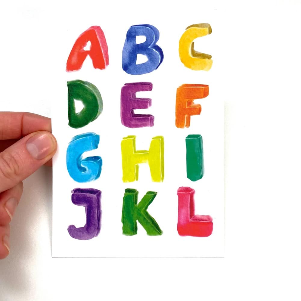 Grußkarte "ABC" Postkarte
