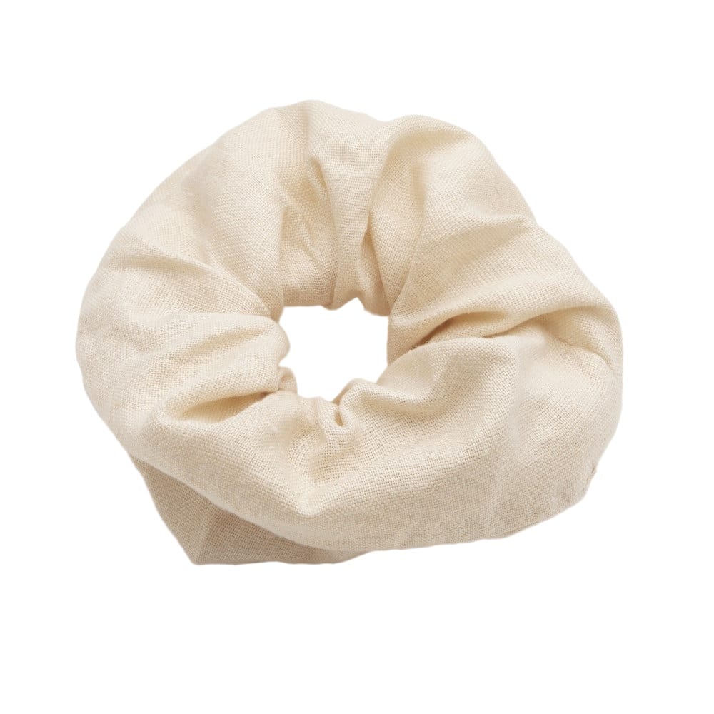 Scrunchie Leinen, Milk