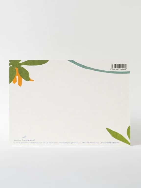 Postkarte Kunstdruck, Faultier und Baby