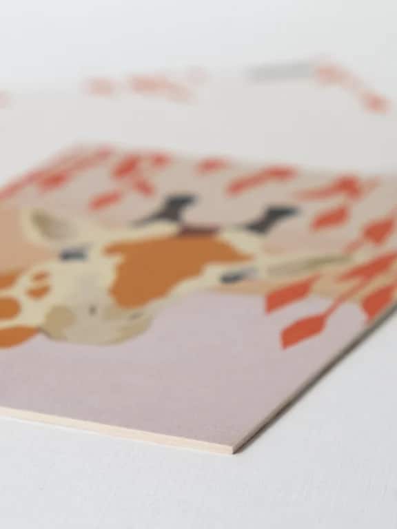 Postkarte Kunstdruck, Giraffe