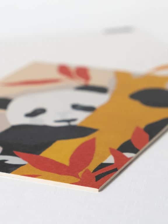 Postkarte Kunstdruck, Pandabär