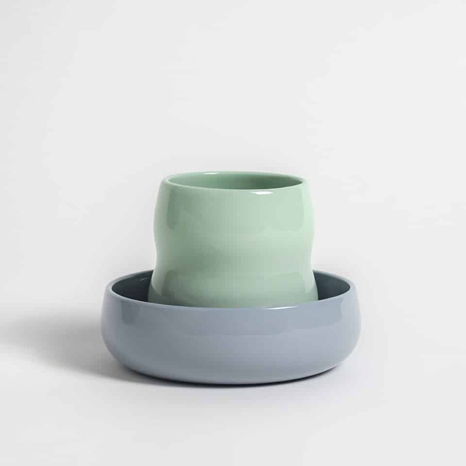 Kindergeschirr Set aus Porzellan, Agave & Kornblume