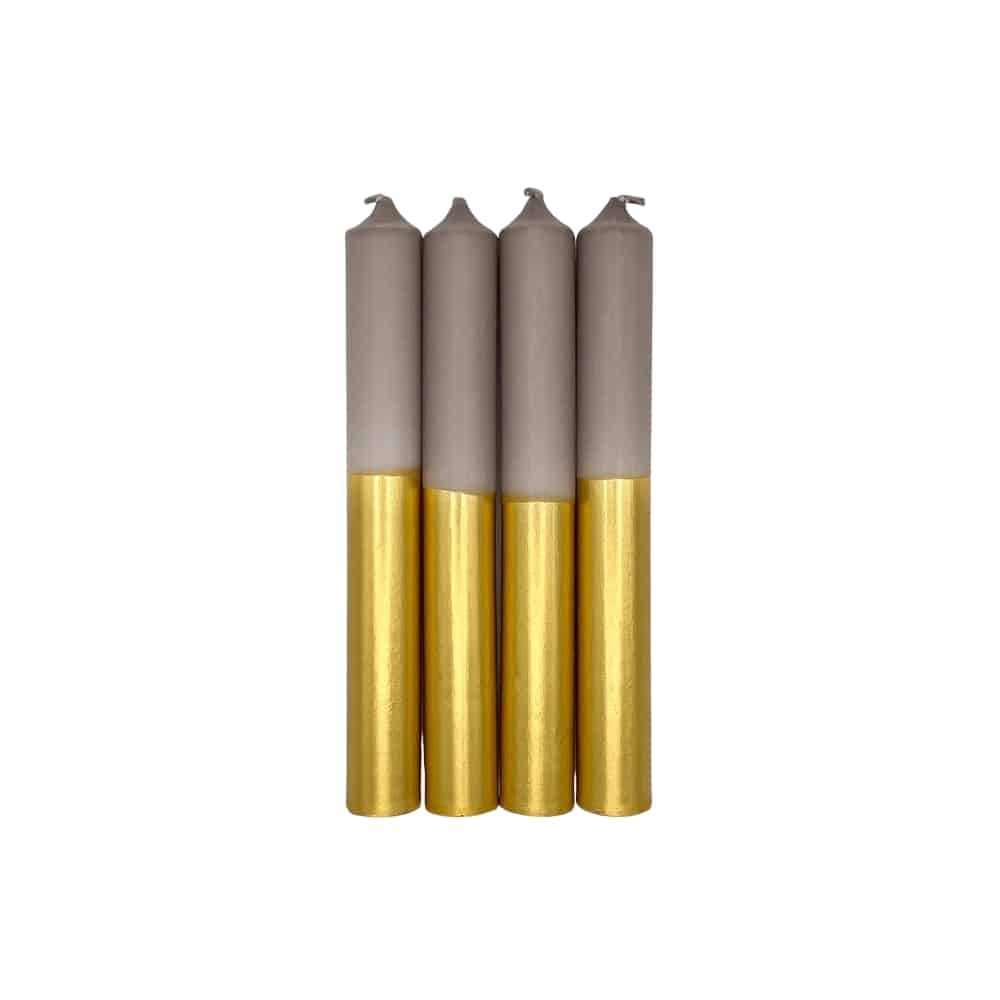 Dip Dye Kerze 4er Set, Holy Goldy x Simply Taupe