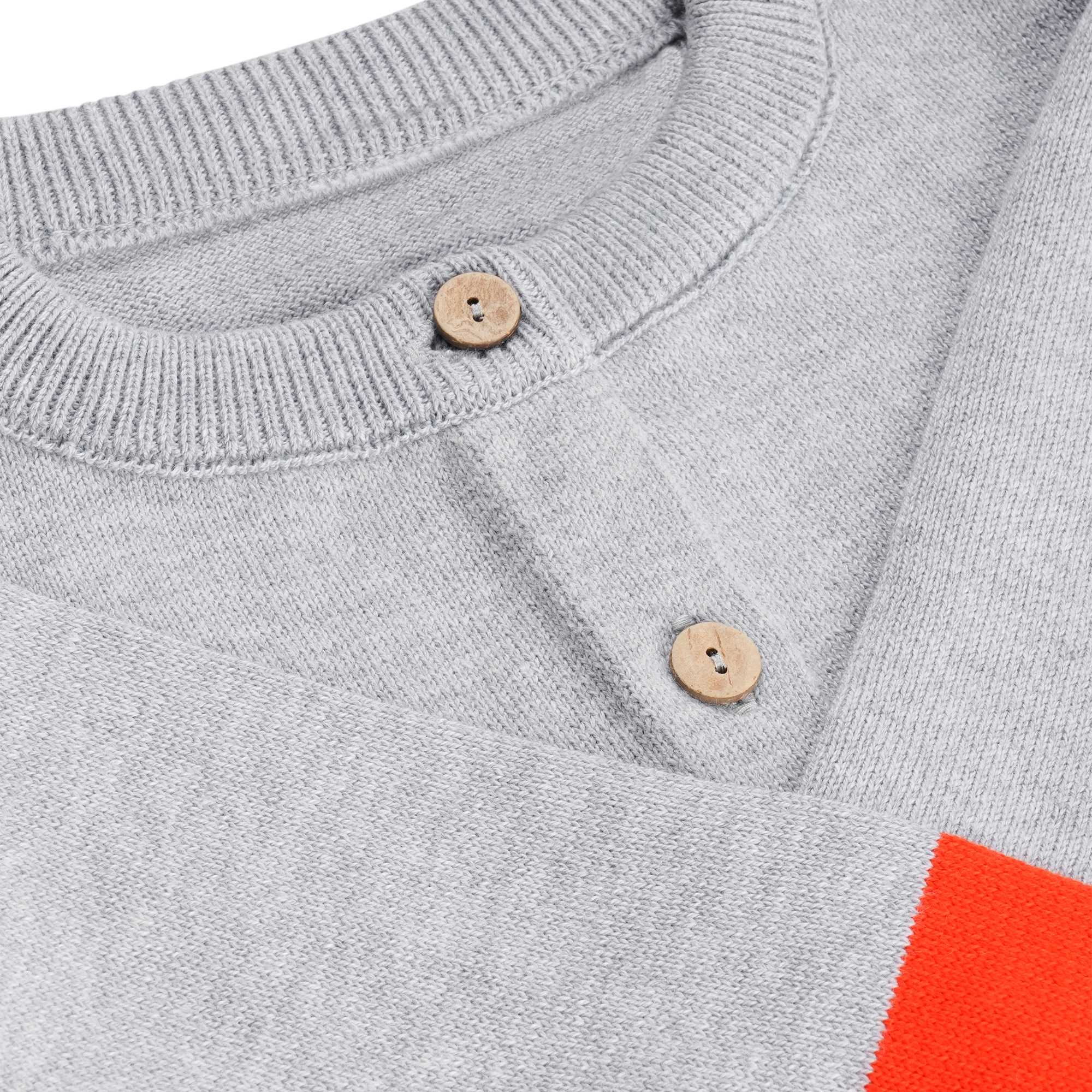 Strickjacke grau_detail