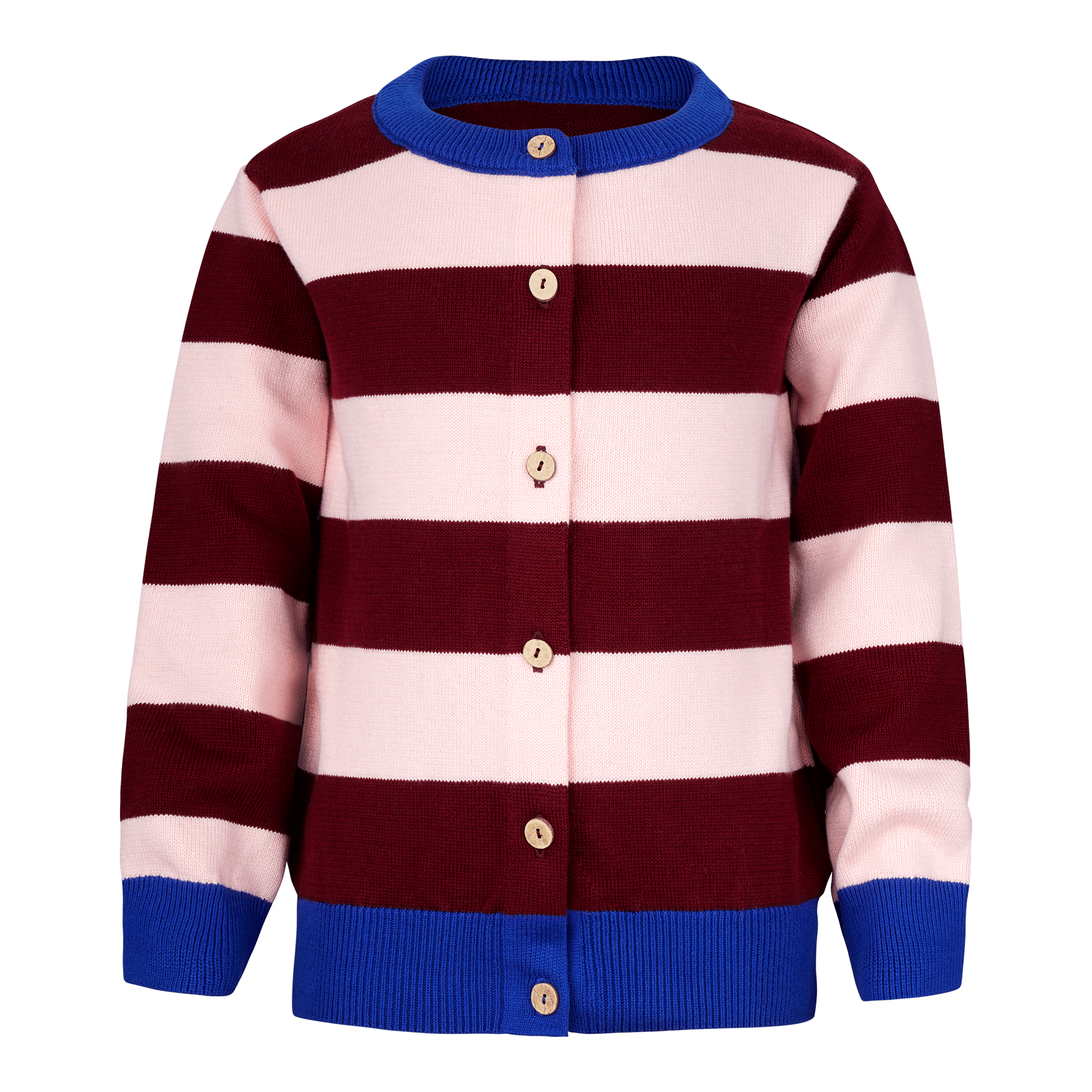 Strickjacke rosa gestreift