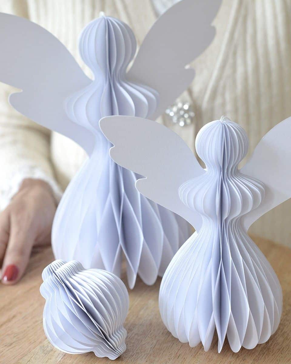 Papier Ornament, Weiß