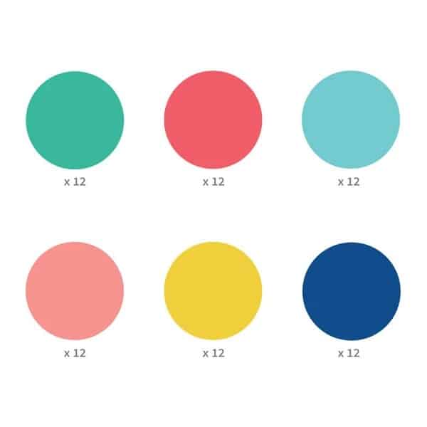 Wandsticker Punkte, Rainbow