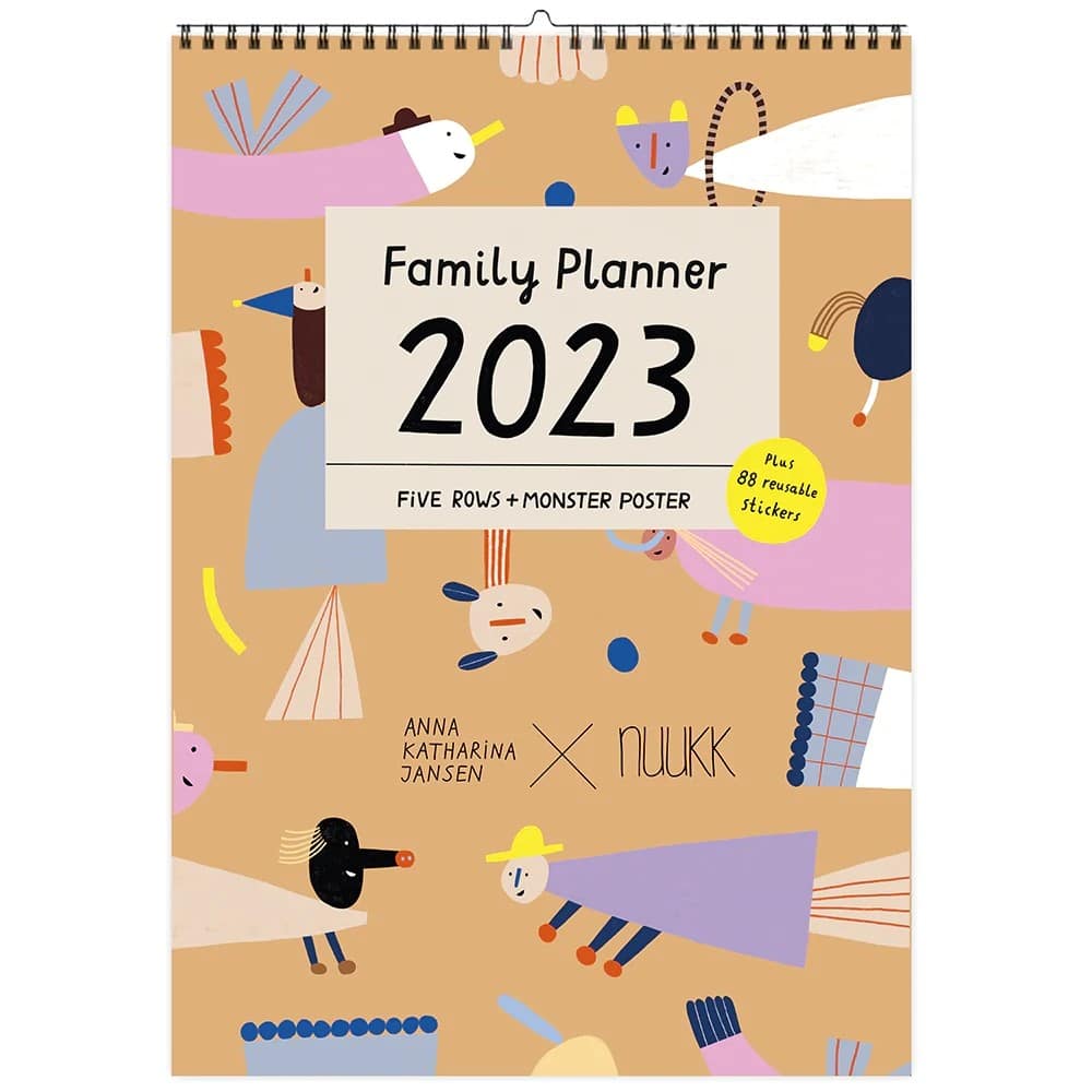Familienkalender 2023 inkl. Poster + 88 Sticker