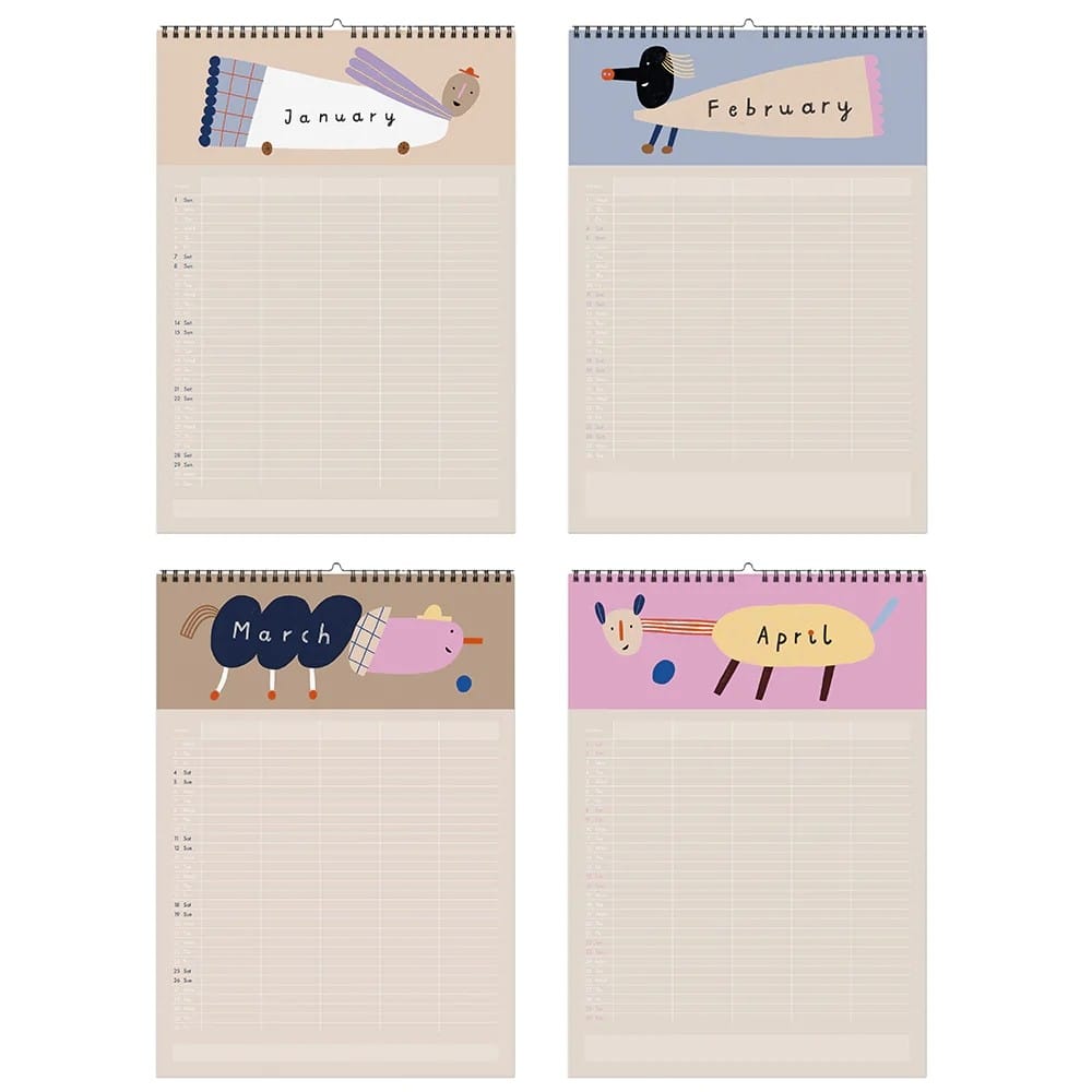 Familienkalender 2023 inkl. Poster + 88 Sticker