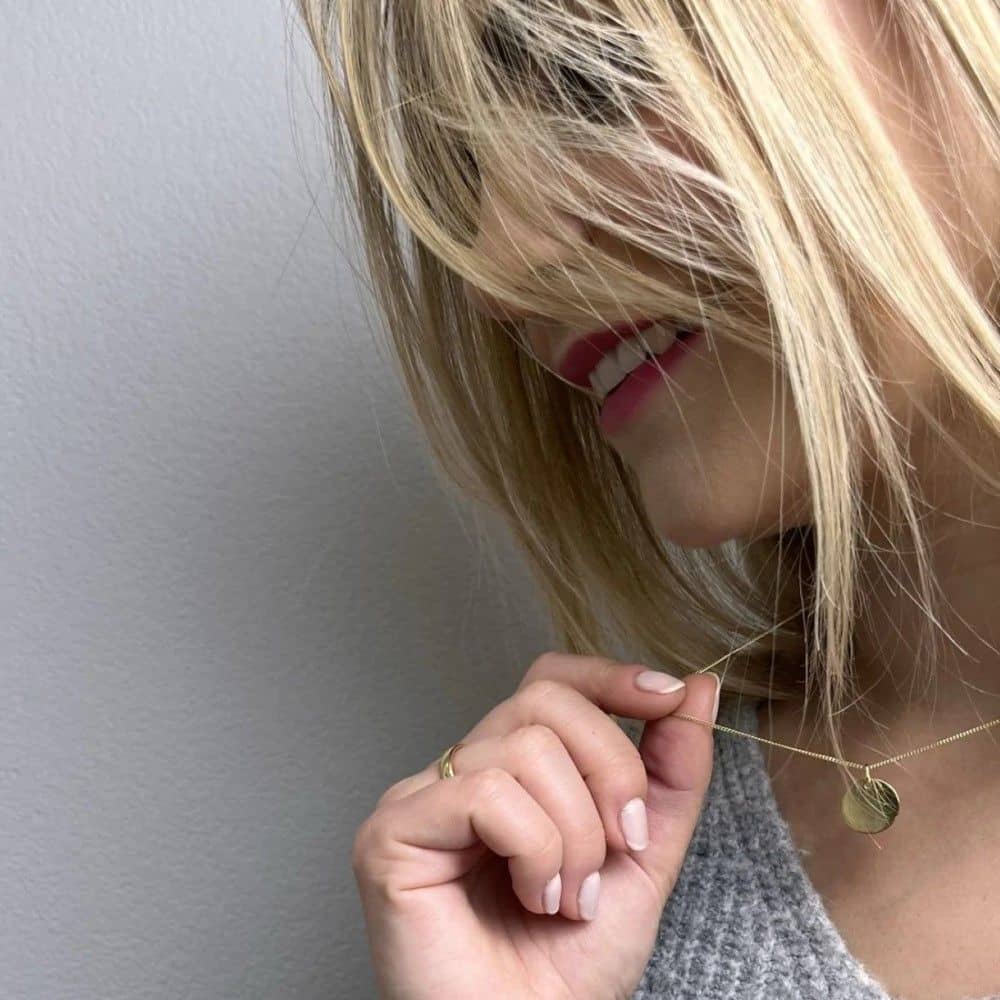 Kette "Glow" mit Plättchen 14 mm, Name
