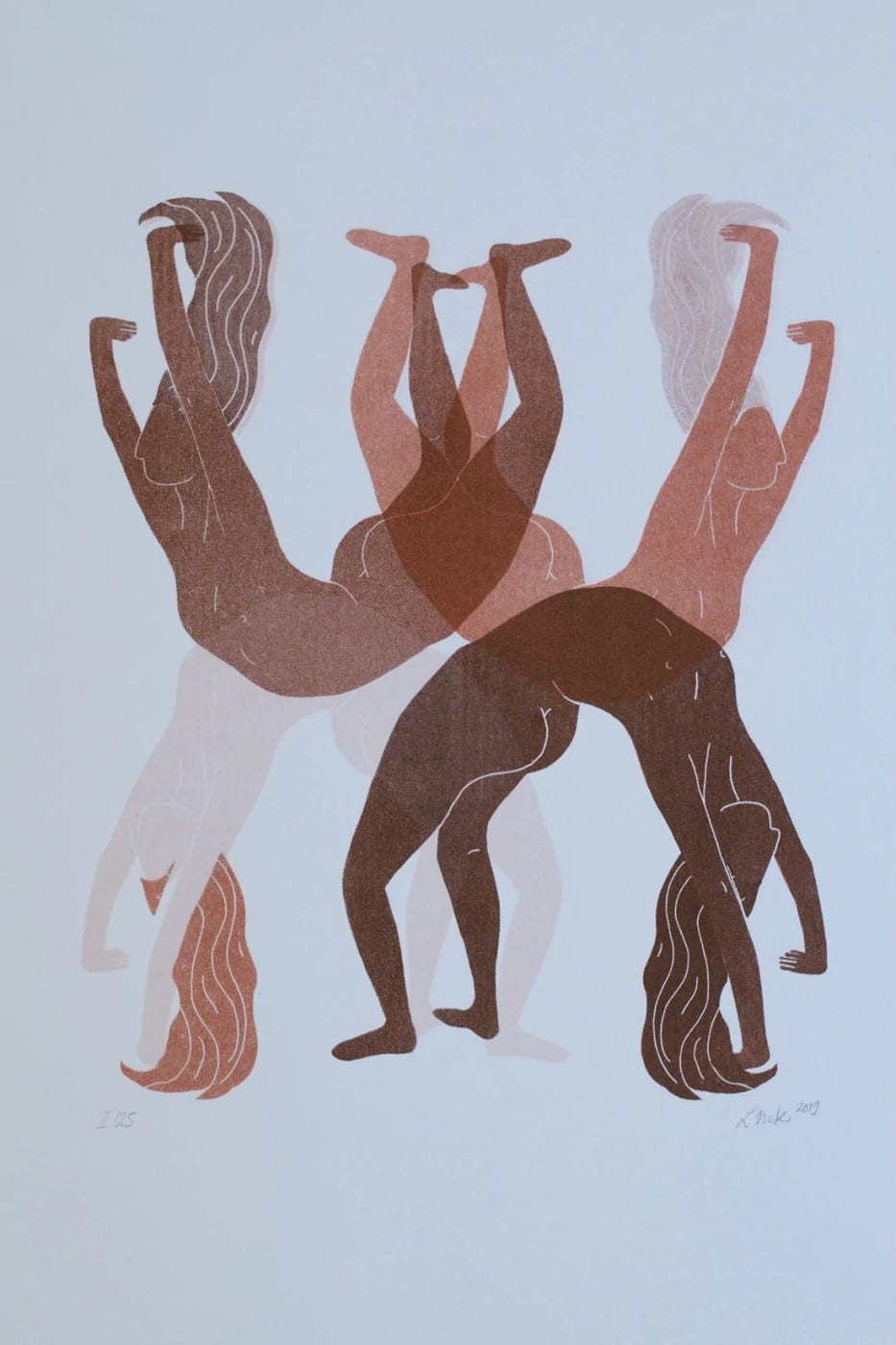 Risodruck Damen, Nude