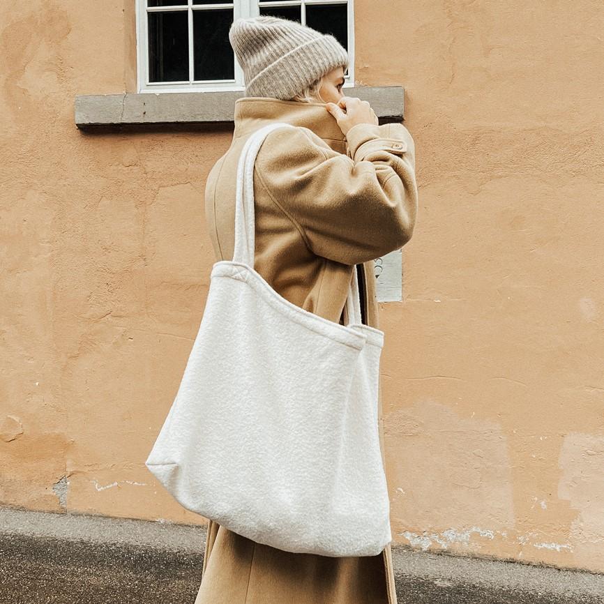 Tasche Mom Bag "Wool" Creme