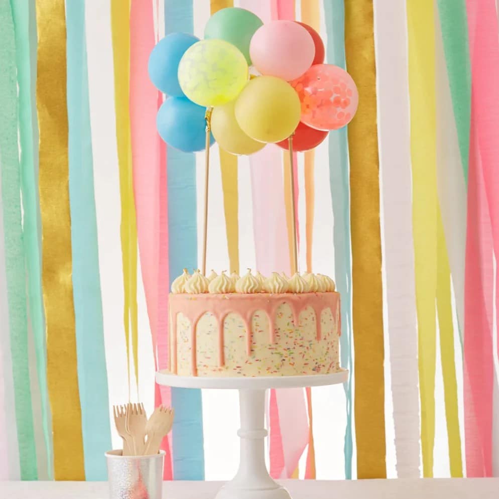 Ballon Cake Topper Regenbogen