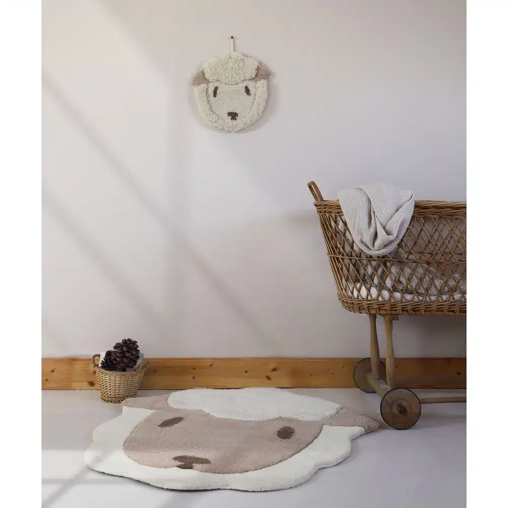 Kinderteppich Schäfchen aus Wolle "Lolho"