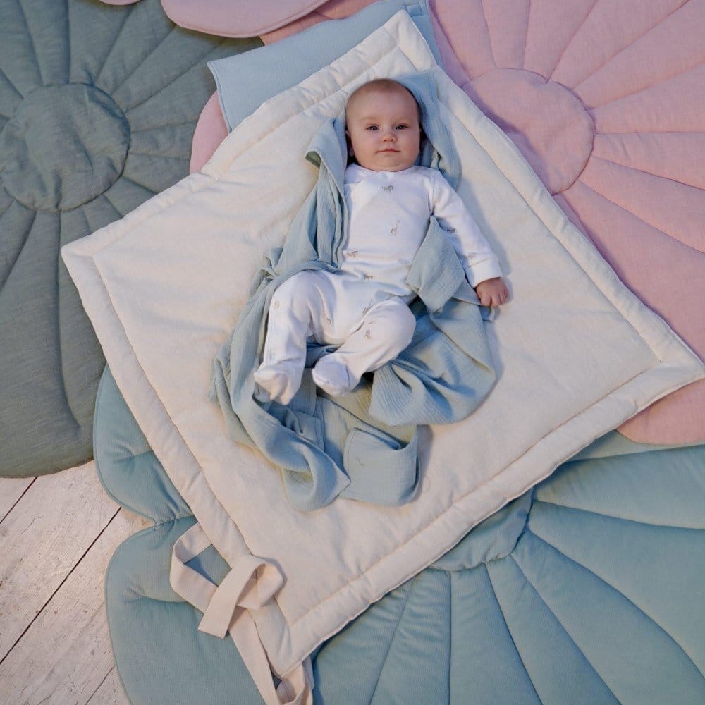 Babydecke Blume "Mint"