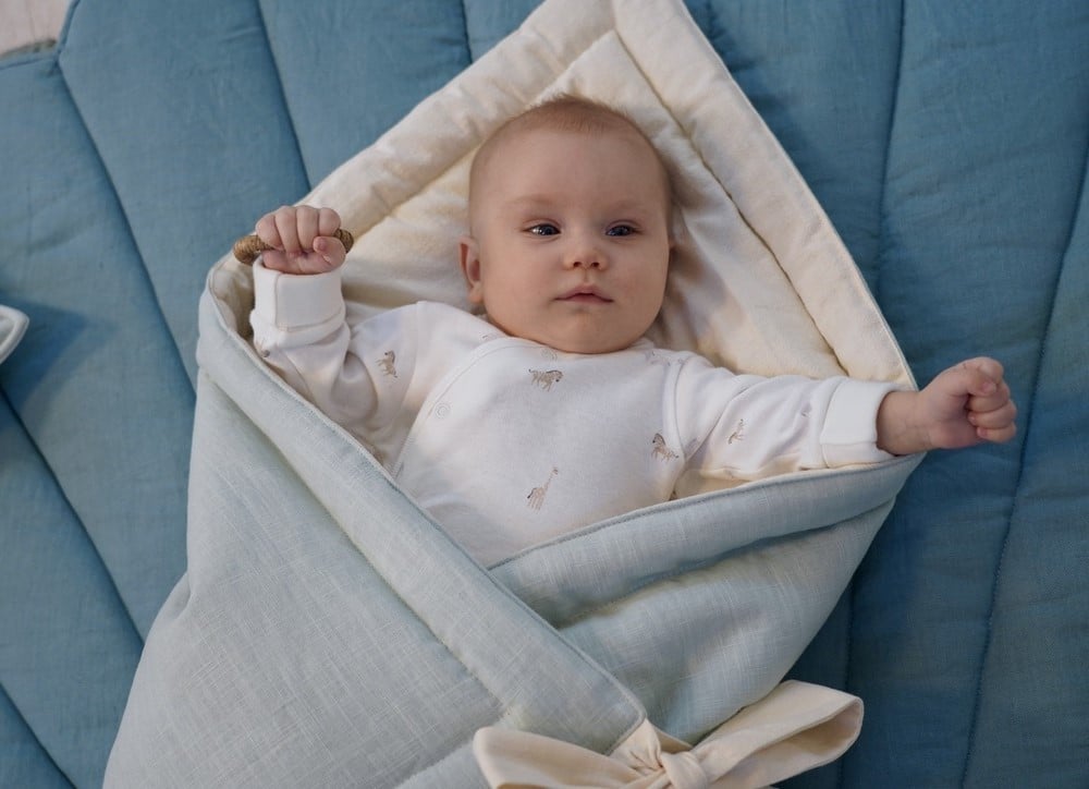 Babydecke Blume "Light Pink"