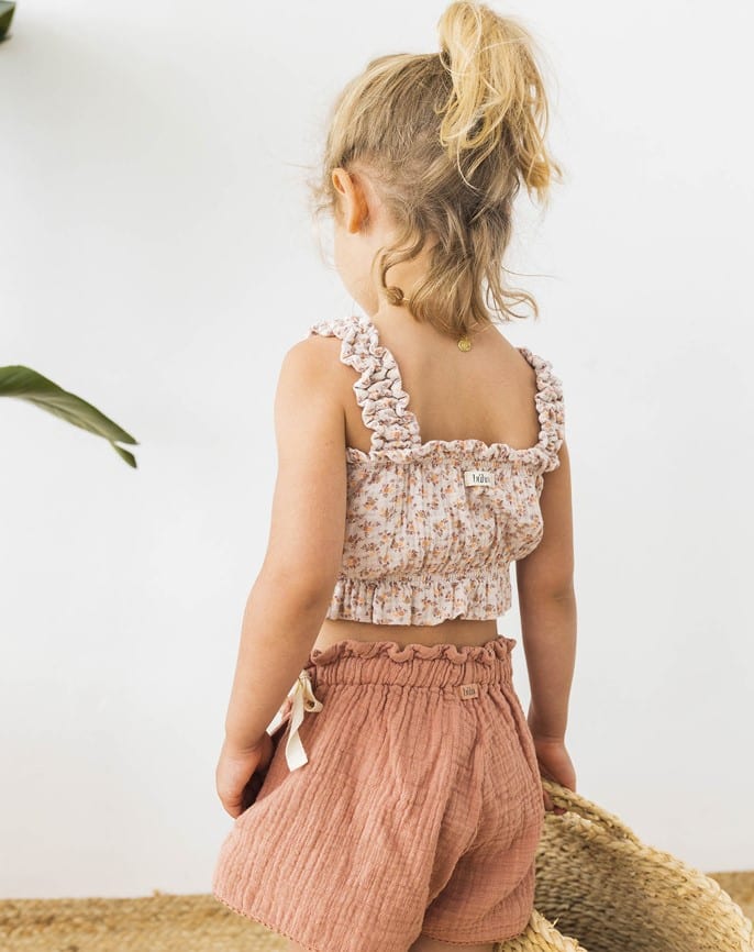 Crop Top "Provence" Flowers