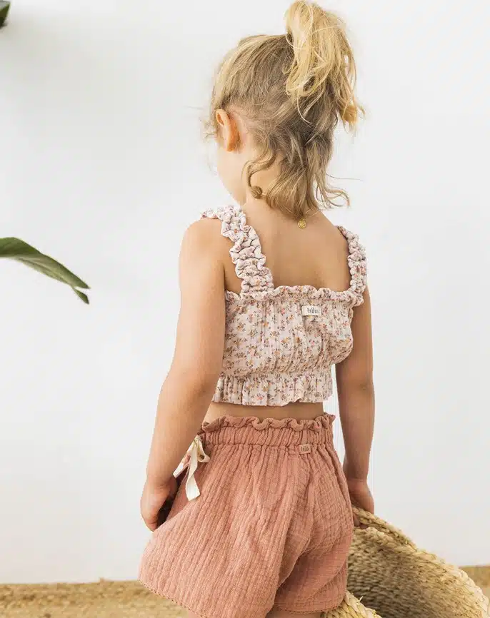 Crop Top "Provence" Flowers