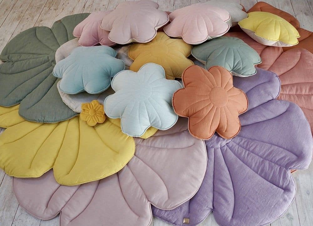 Kissen Blume Leinen "Sandy Lily"