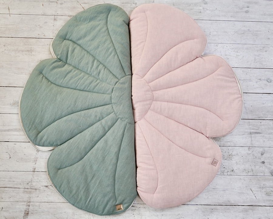 Spielmatte Leinen "Light Pink Lily"
