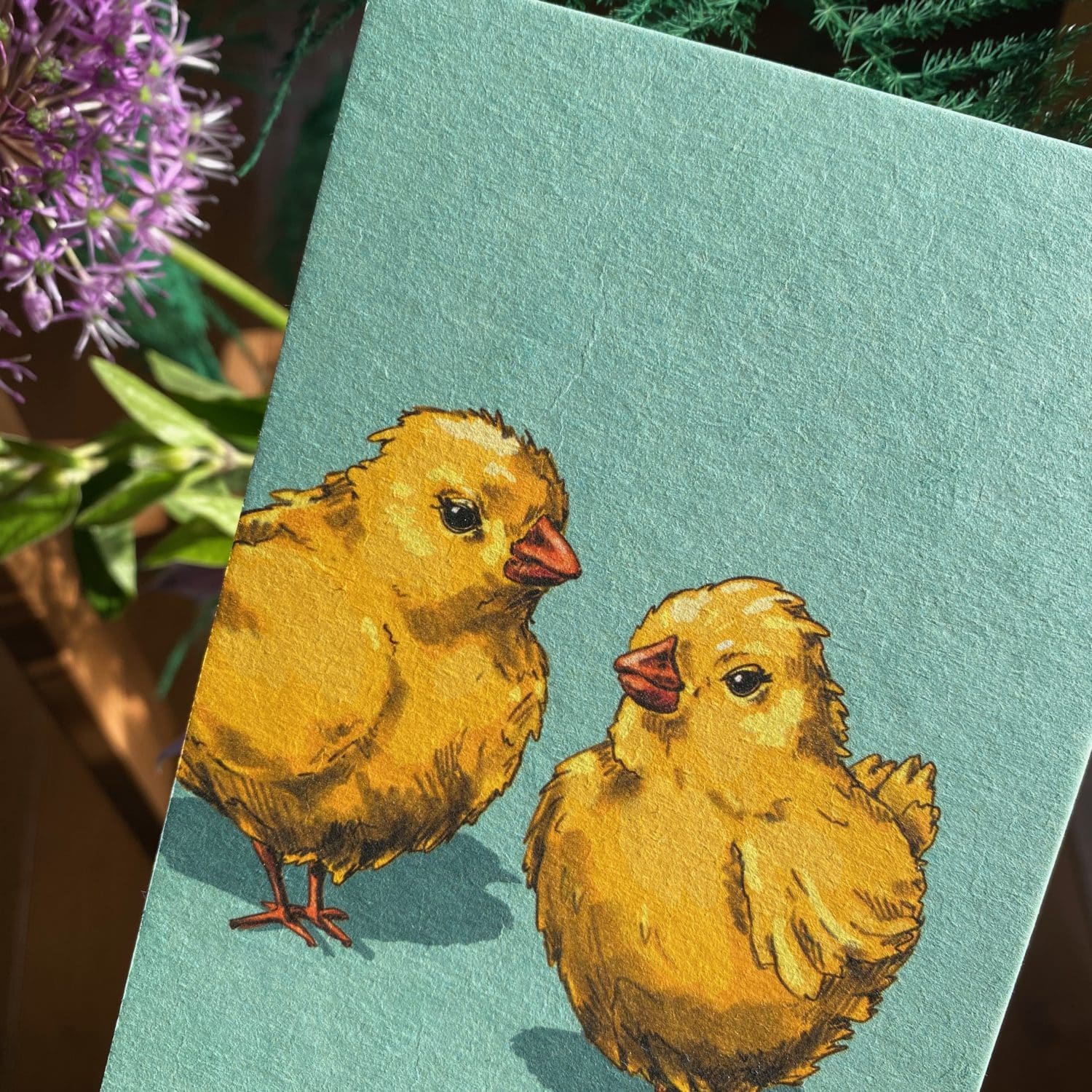 Postkarte mit den entzückenden Küken "BIKA & BUKA" von illi