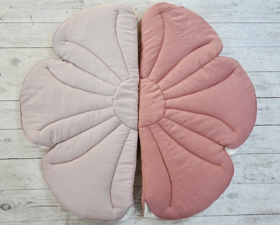 Spielmatte Leinen "Coral Pink Dahlia"