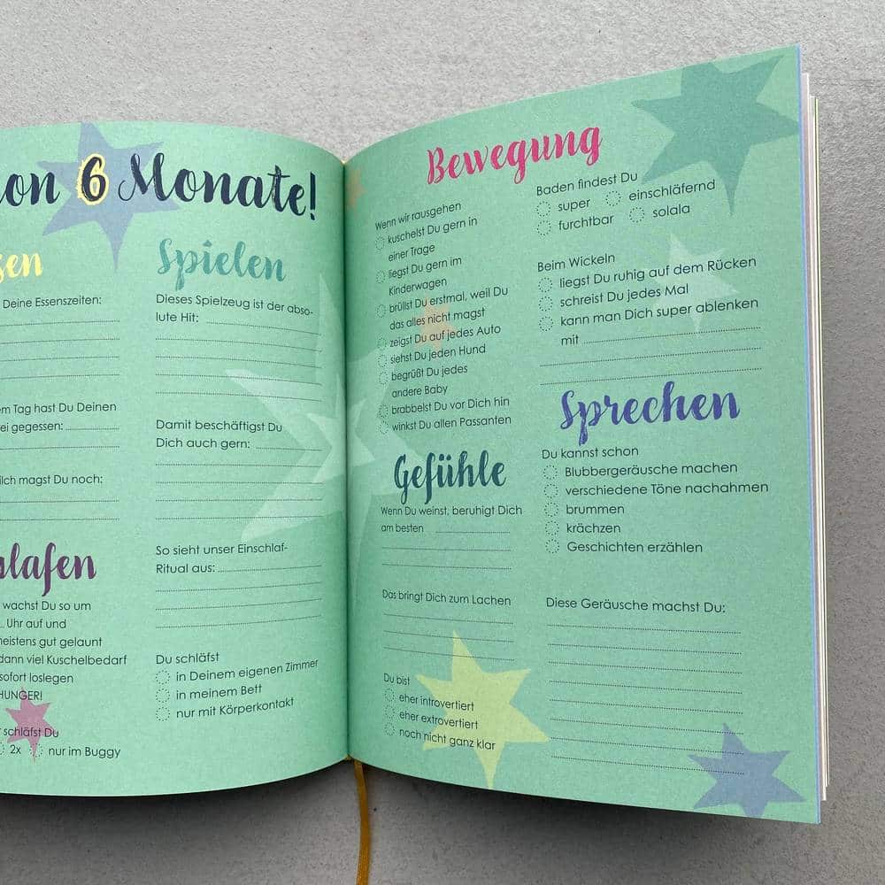 Kunterbunte Babyzeit, Mein Babytagebuch