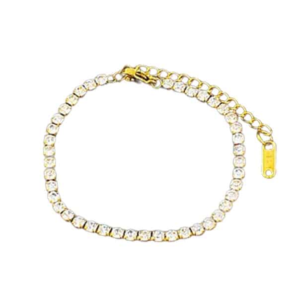 Damen Armband Gelbgold 585 Zirkonia Herz Liebe Schmuck Herz Armkette