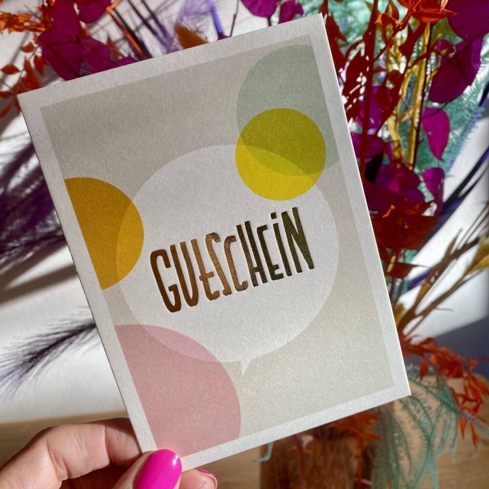 Postkarte-Gold-Gutschein