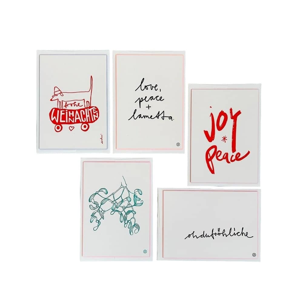 Postkarten Weihnachten, 5 Motive