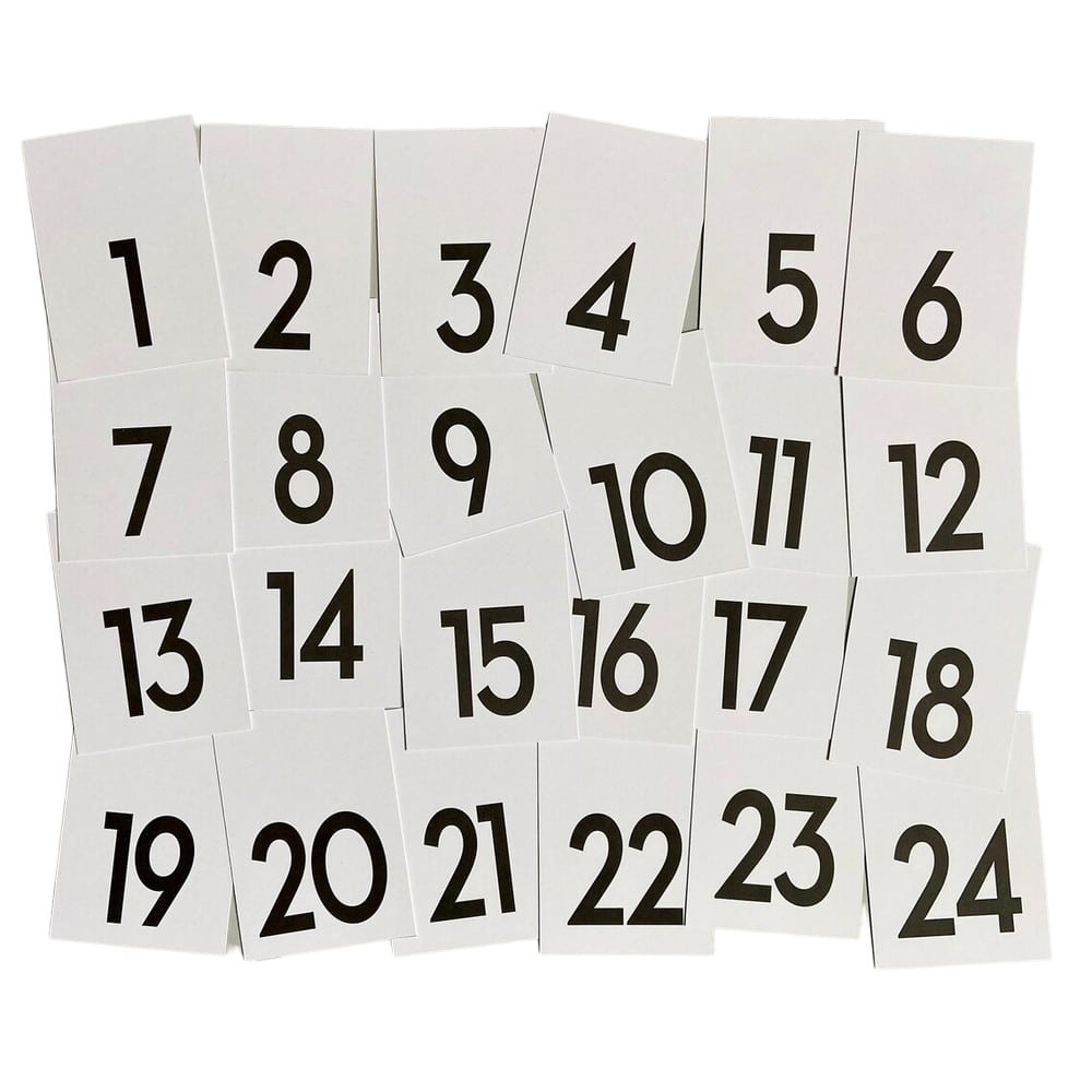 Adventskalender Zahlen Set 1 - 24 - The Family Circle