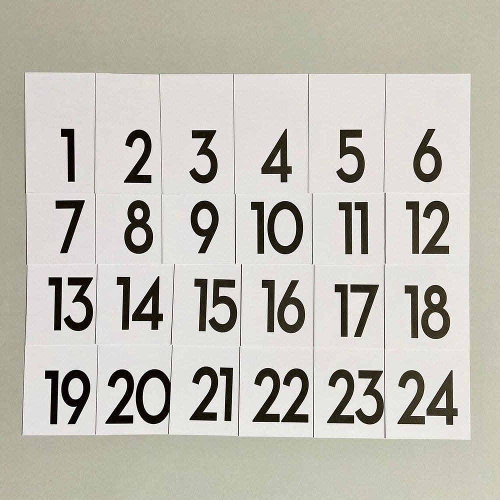 Adventskalender Zahlen Set 1 - 24 - The Family Circle