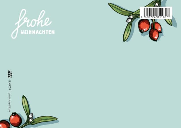 Weihnachtskarte-illi-Weihnachtskranz-ILX0039 xBIBA
