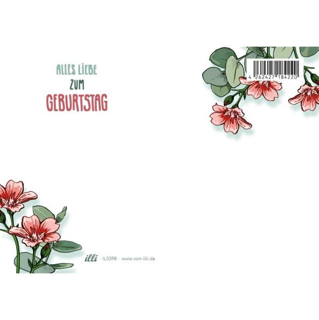 Geburtstagskarte Blumen "Tindal" von illi, über Kyute