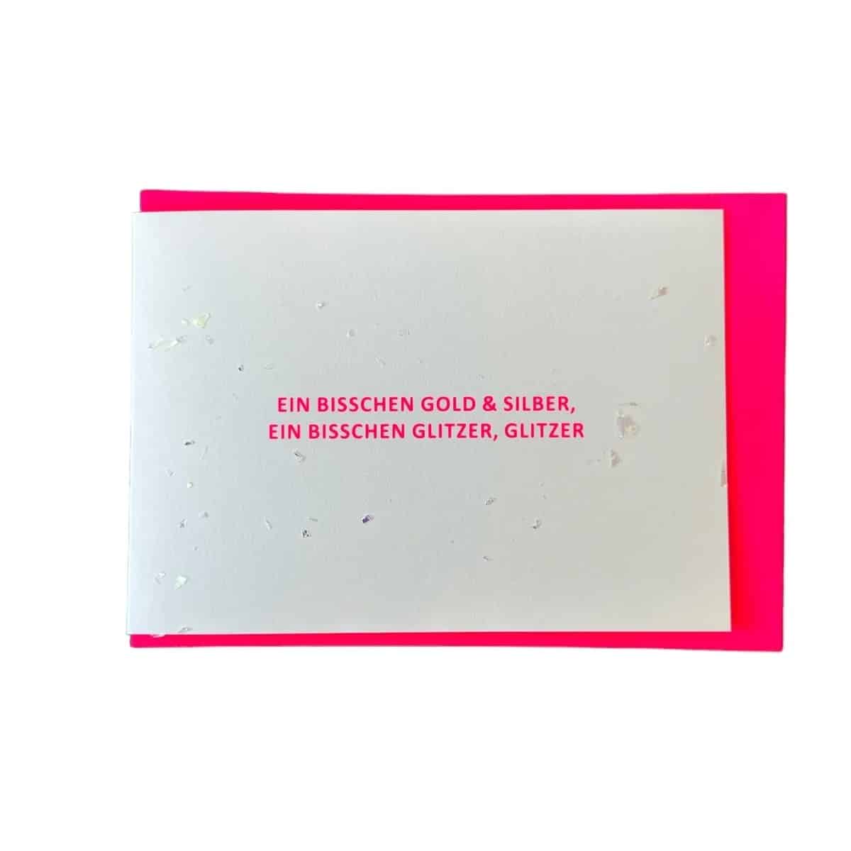 Weihnachtskarte *Ein bisschen Gold uns Silber*