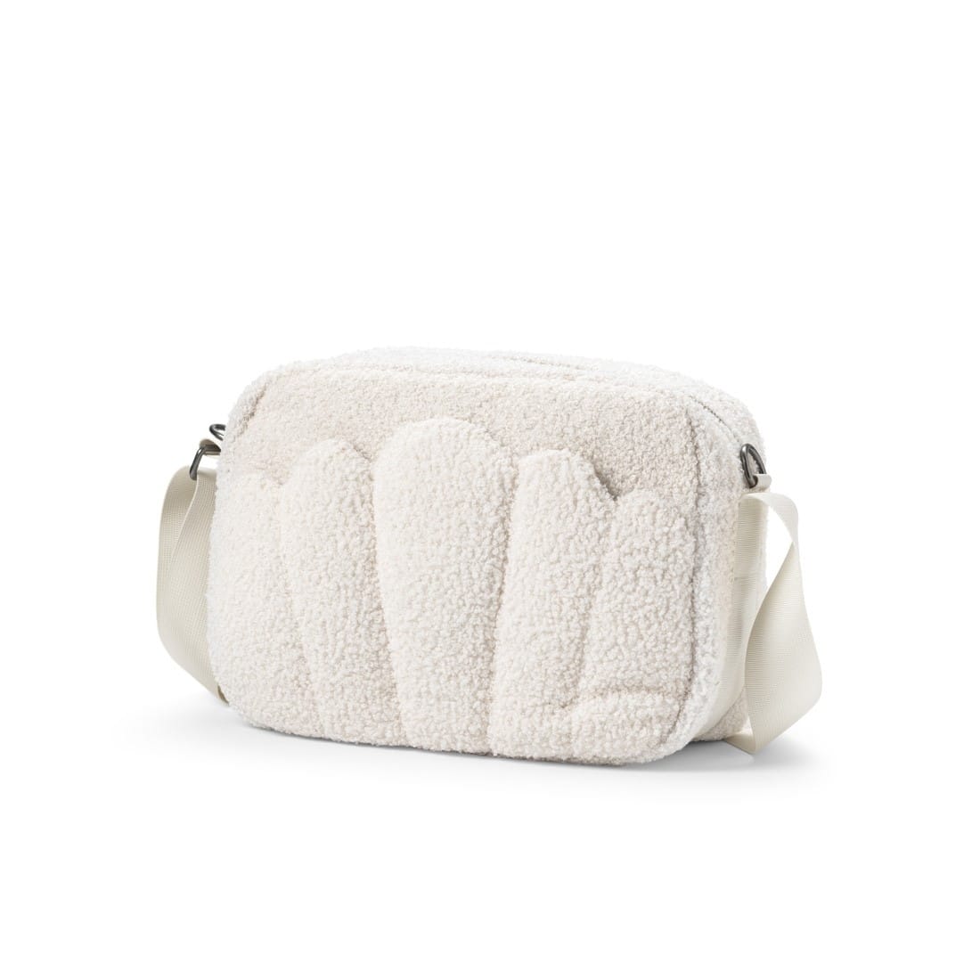 Wickeltasche Crossbody, White Bouclé