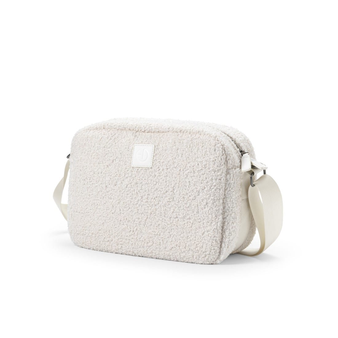 Wickeltasche Crossbody, White Bouclé