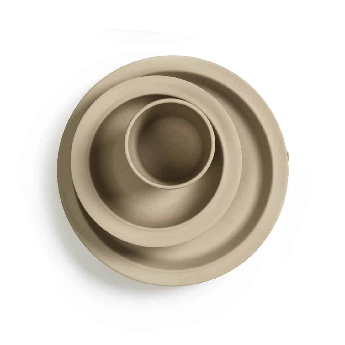 Geschirrset für Kinder 3 teilig, Pure Khaki